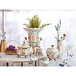 Шкатулка голубого цвета с цветочными орнаментами Blue Garden варинант исполнения - 8 | Loft Concept в Волгограде