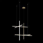 Люстра с 6-ю  пересекающимися цилиндрическими плафонами на тонких тросах Trumpet tube варинант исполнения - 5 | Loft Concept в Волгограде