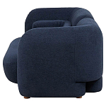 Дизайнерский двухместный диван с мягкими спинкой и подлокотниками синий Madelaine Sofa Blue варинант исполнения - 6 | Loft Concept в Волгограде