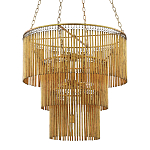 Люстра трёхъярусная золотого цвета Metal Tentacles варинант исполнения - 1 | Loft Concept в Волгограде