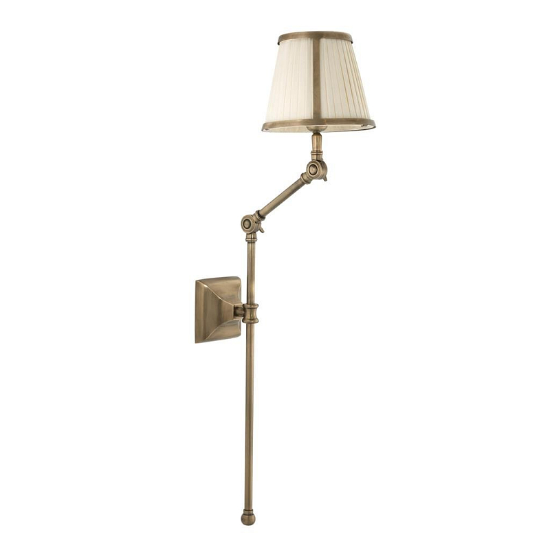 Бра Wall Lamp Brunswick Brass Латунь Античная полированная Кремовый Черный Бра Wall Lamp Brunswick Brass Латунь Античная полированная Кремовый Черный в Волгограде | Loft Concept