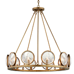 Люстра круглая с прозрачными рельефными плафонами Crystal Prism варинант исполнения - 1 | Loft Concept в Волгограде