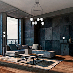 Люстра светодиодная с 6-ю сферическими стеклянными плафонами Splatter варинант исполнения - 5 | Loft Concept в Волгограде