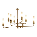 Люстра на штанге с 8-ю цилиндрическими матовыми плафонами и шарами из камня Orb Essence варинант исполнения - 8 | Loft Concept в Волгограде