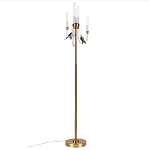 Торшер с 2-мя фигурками птиц на изогнутых прозрачных трубках Ganthea варинант исполнения - 4 | Loft Concept в Волгограде