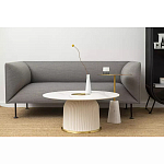 Кофейный столик с круглой столешницей на белом мраморном основании Original Foundation варинант исполнения - 2 | Loft Concept в Волгограде