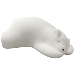 Белый пуф в детскую в виде спящего медведя