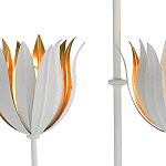 Люстра белая прямоугольная с абажурами в виде цветков тюльпана White Tulips варинант исполнения - 1 | Loft Concept в Волгограде