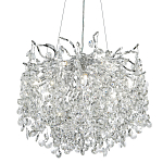Люстра с хрустальными подвесками на металлических ветках Fairytree Light Silver Chandelier 10 варинант исполнения - 1 | Loft Concept в Волгограде