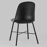 Стул из прочного пластика на металлическом основании Anora Black варинант исполнения - 5 | Loft Concept в Волгограде