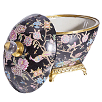 Шкатулка черного цвета с цветочной росписью Eden Garden варинант исполнения - 2 | Loft Concept в Волгограде