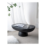 Столик кофейный черного цвета с овальной столешницей и круглым основанием Black Dalmen Table варинант исполнения - 3 | Loft Concept в Волгограде