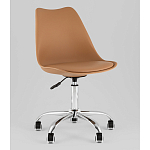 Офисный стул на металлическом основании EGGERY Brown пластик варинант исполнения - 1 | Loft Concept в Волгограде