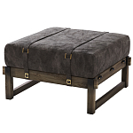 Пуф Duncan винтажная черная кожа  варинант исполнения - 2 | Loft Concept в Волгограде