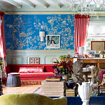 Обои ручная роспись Houghton Canton Blue варинант исполнения - 4 | Loft Concept в Волгограде