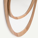 Ассиметричное зеркало в дубовой раме Infinity Symbol варинант исполнения - 3 | Loft Concept в Волгограде