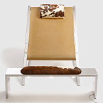 Дизайнерское кресло на металлическом каркасе с подставкой для ног Poltronova Mies Armchair варинант исполнения - 5 | Loft Concept в Волгограде