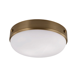 Потолочный светильник круглой формы с белым выпуклым матовым плафоном Feiss