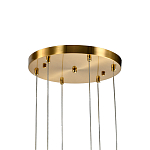 Подвесной светильник светодиодный с 6-ю белыми плафонами в виде цветов Flower Light Gold варинант исполнения - 2 | Loft Concept в Волгограде