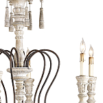 Люстра с состаренными резными элементами Graceful Profile варинант исполнения - 1 | Loft Concept в Волгограде