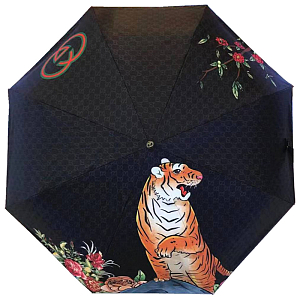 Зонт раскладной GUCCI дизайн 022 Черный цвет