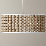 Люстра в форме цилиндра с вставками из деревянных бусин Wooden Beads варинант исполнения - 7 | Loft Concept в Волгограде