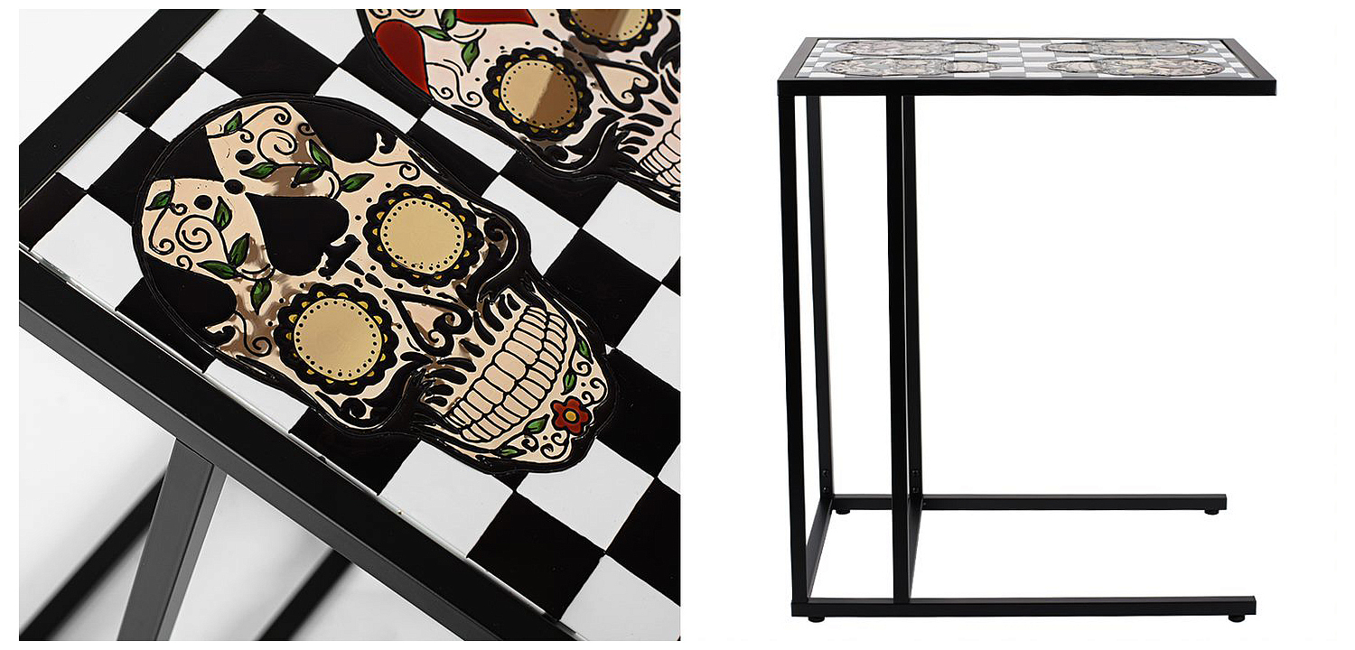 Приставной стол Skull on Chessboard Приставной стол Skull on Chessboard - Loft-Concept в Волгограде
