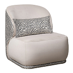 Кресло без подлокотников бежевое с принтом Macrocosm варинант исполнения - 1 | Loft Concept в Волгограде