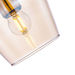 Подвесной светильник со стеклянным плафоном в форме бокала янтарного цвета Prestige варинант исполнения - 4 | Loft Concept в Волгограде