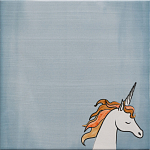 Плитка с узором Девочка единорог варинант исполнения - 5 | Loft Concept в Волгограде