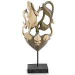 Маска ручной работы деревянная резная Lizard Mask варинант исполнения - 1 | Loft Concept в Волгограде