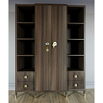 Большой шкаф с витриной Elsa Dreams Walnut варинант исполнения - 1 | Loft Concept в Волгограде