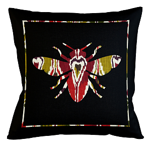Подушка декоративная пчела цветной узор Ikat Pattern