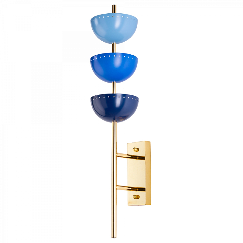 Бра LISBON SCONCE Blue Синий Глянцевое золото Голубой Бра LISBON SCONCE Blue Синий Глянцевое золото Голубой в Волгограде | Loft Concept