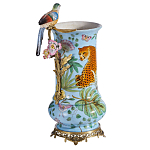 Ваза из фарфора с птицей на бронзовой ветке Garden of Eden варинант исполнения - 1 | Loft Concept в Волгограде