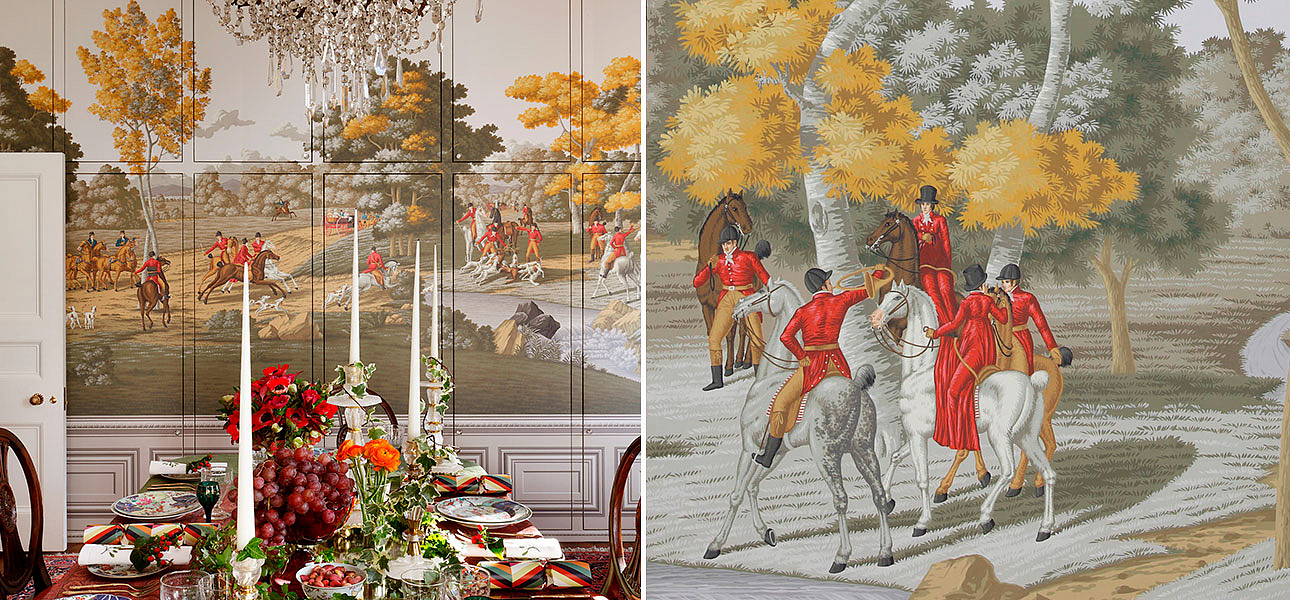 Обои ручная роспись La Chasse de Compiègne Colourway Обои ручная роспись La Chasse de Compiègne Colourway - Loft-Concept в Волгограде