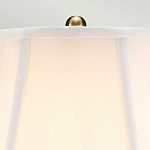 Настольная лампа с фарфоровым основанием с декоративным орнаментом и белым абажуром на темной круглой подставке Elstead Lighting варинант исполнения - 7 | Loft Concept в Волгограде