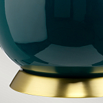 Настольная лампа с коническим дымчато-зелёным абажуром из искусственного шёлка Quintiesse варинант исполнения - 6 | Loft Concept в Волгограде