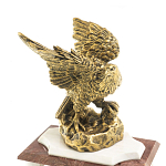 Часы настольные из натурального камня с декором в виде орла Eagle Stone Clock варинант исполнения - 3 | Loft Concept в Волгограде