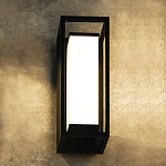 Уличный настенный светильник прямоугольный с чёрной рамкой Высота 35 см Geometric Glow варинант исполнения - 2 | Loft Concept в Волгограде