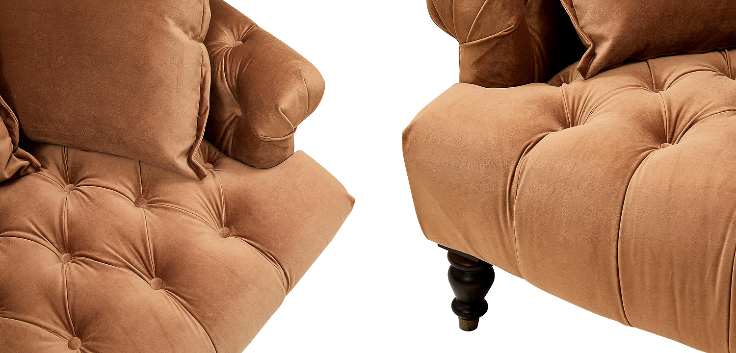 Диван велюровый с подушками Welch Sofa Диван велюровый с подушками Welch Sofa - Loft-Concept в Волгограде