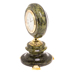 Часы настольные бронзовые из натуральных камней Мрамор и Змеевик Stone Clock варинант исполнения - 14 | Loft Concept в Волгограде