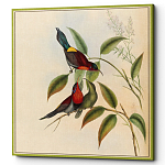 Постер на холсте с изображением птиц и цветов Blooming Birds Poster варинант исполнения - 5 | Loft Concept в Волгограде