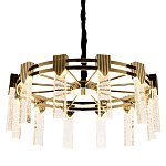 Люстра с прямоугольными хрустальными плафонами Glass Rectangles Gold Chandelier 60 варинант исполнения - 1 | Loft Concept в Волгограде