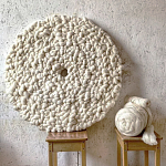 Панно на стену из шерсти мериноса Белый Круг  варинант исполнения - 1 | Loft Concept в Волгограде