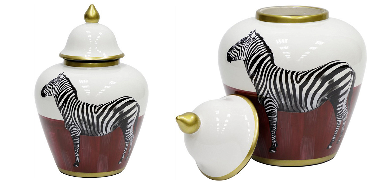 Ваза Zebra Vase white and red Ваза Zebra Vase white and red - Loft-Concept в Волгограде