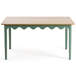 Деревянный обеденный стол Wavy Wooden Dining Table Green варинант исполнения - 2 | Loft Concept в Волгограде