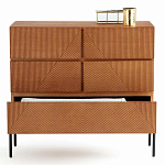 Комод с геометрическим рисунком на ящиках Anders Dark Wood варинант исполнения - 3 | Loft Concept в Волгограде