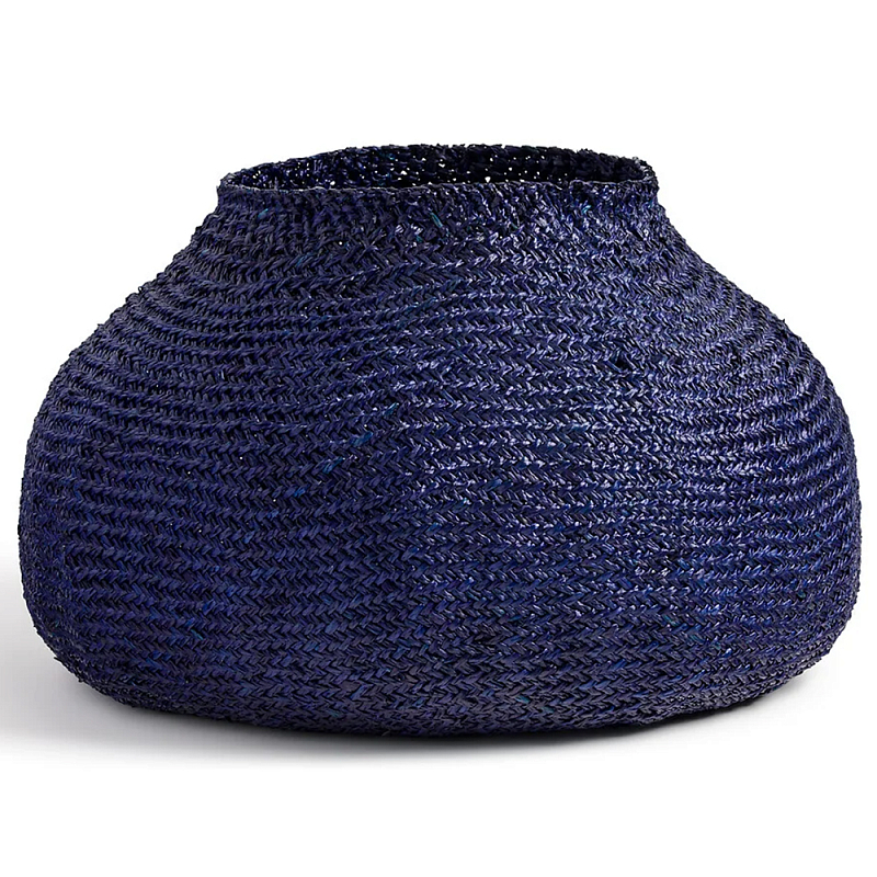 Корзина синяя Elewisa Wicker Basket Синий в Волгограде | Loft Concept 