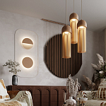 Бра круглое натуральная пробка с бахромой Natural Cork варинант исполнения - 5 | Loft Concept в Волгограде